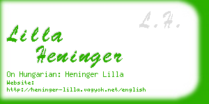 lilla heninger business card